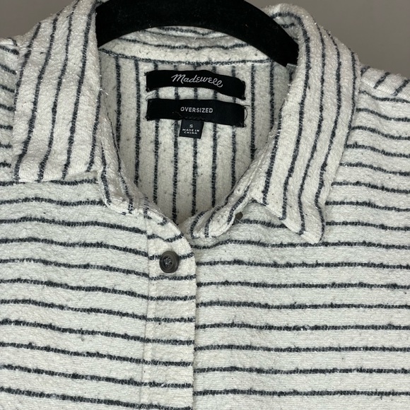 Madewell Oversized Textured Flannel Ex-boyfriend Shirt - Picture 9 of 9